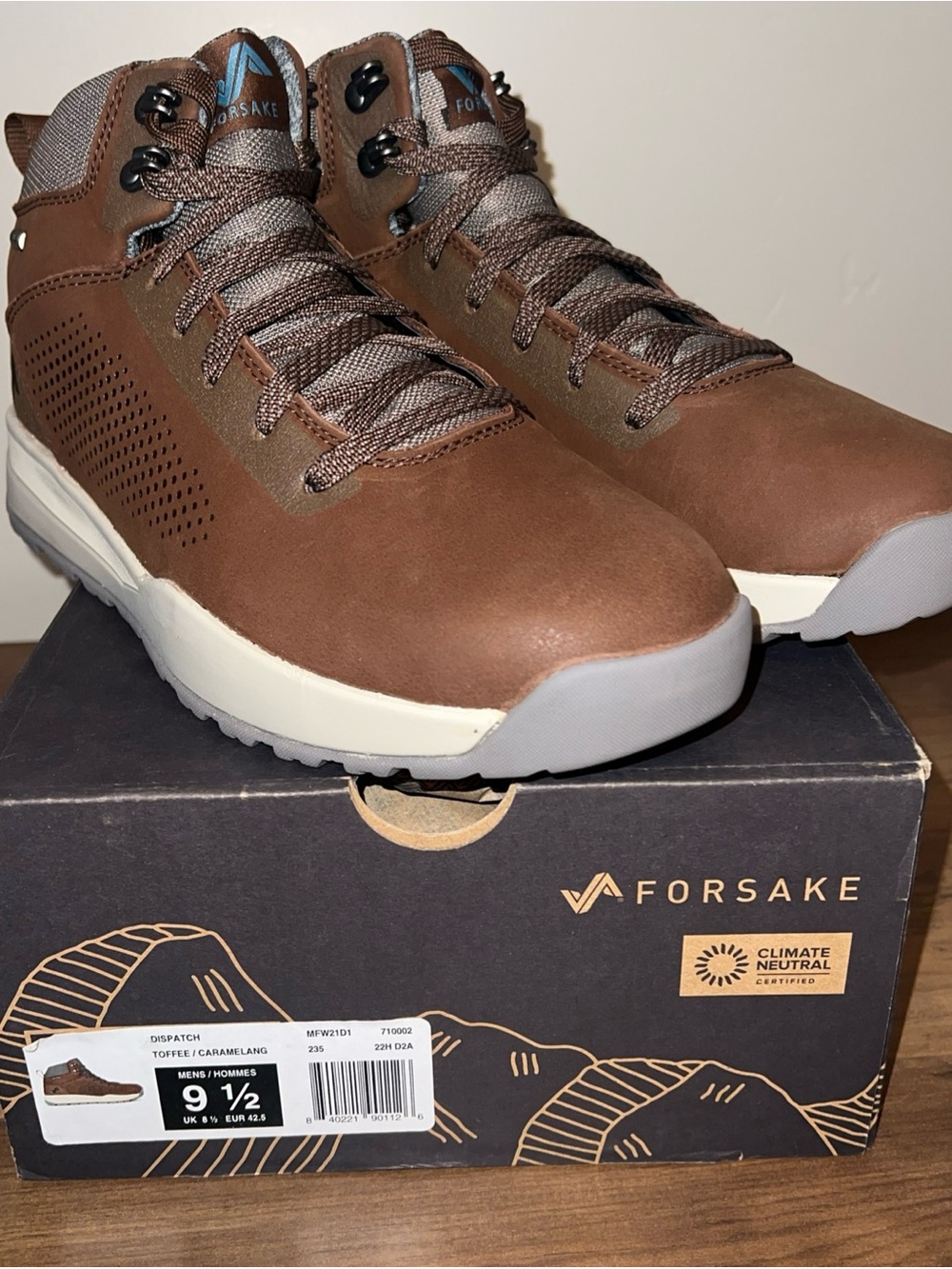 Forsake dispatch Men’s Brown Leather Mid-Top waterproof boots
